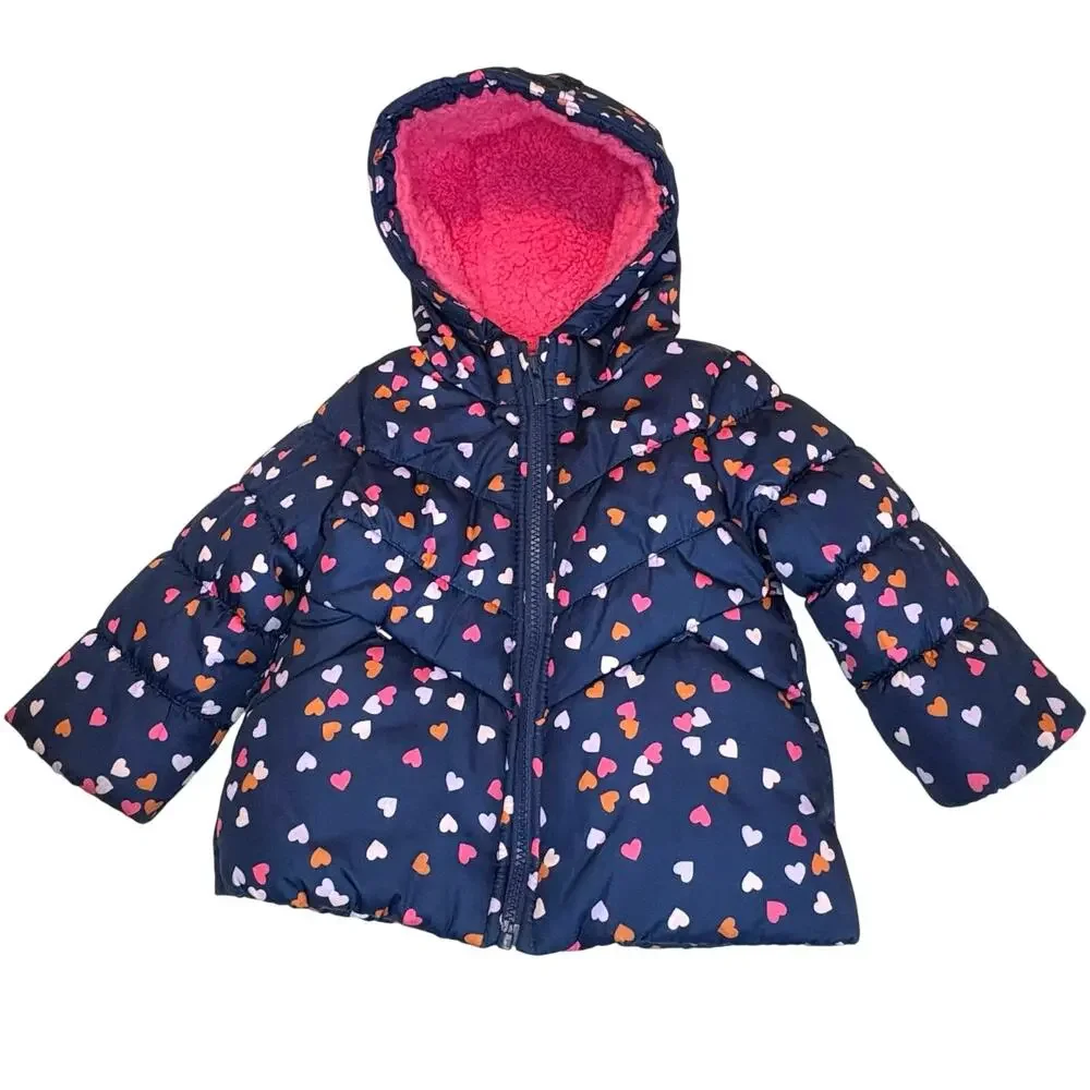 Carter's Hooded Fleece Lined Puffer Coat Girls 18M